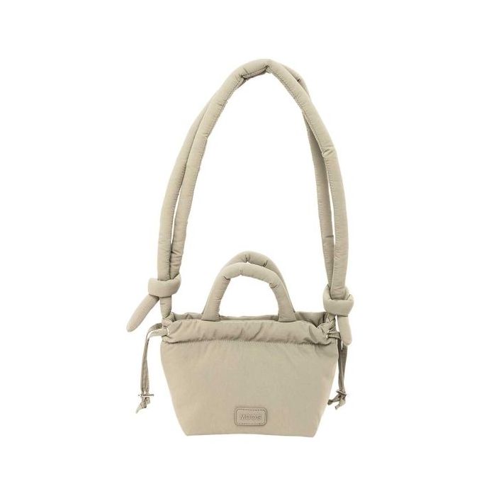 Safta Moos Capsula Bolso Compacto - Cierre de Iman - Cremallera - Cierre con Cordones - Asas Acolchadas - 2.56L - 160x100x160mm - Color Beige