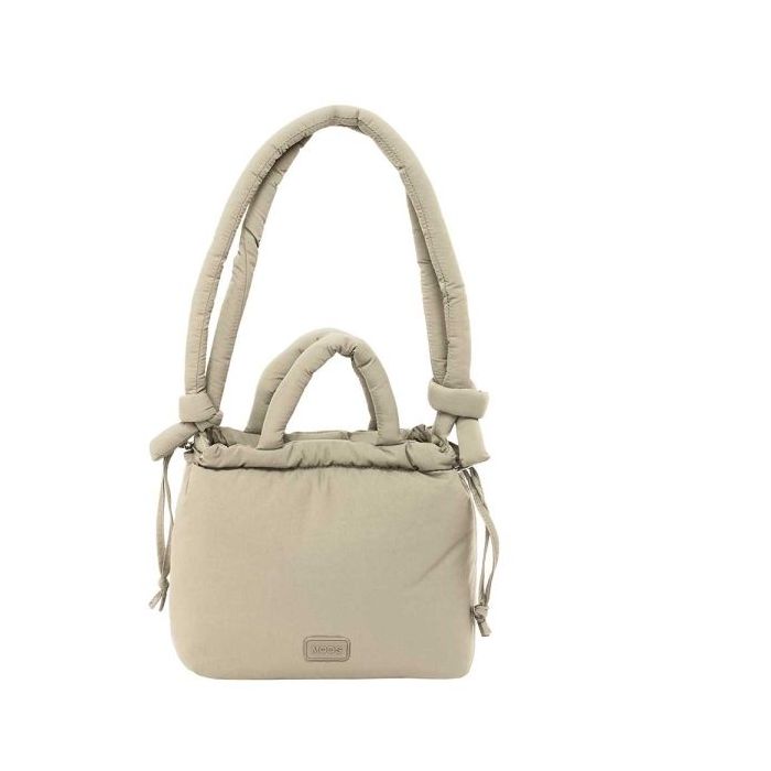 Safta Moos Capsula Bolso - Cierre de Iman - Cremallera - Asas Acolchadas - 6.34L - Tono Beige Claro - Estilo Moderno - 240x110x240mm - Color Beige