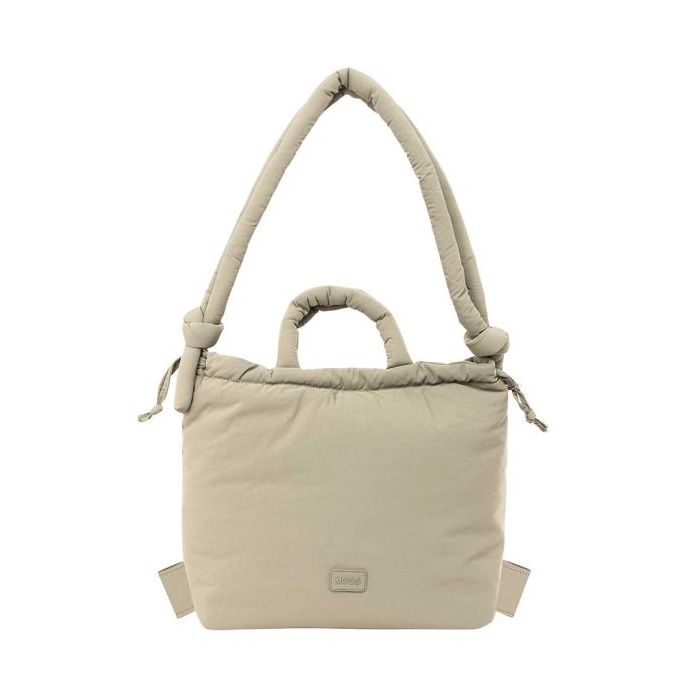 Safta Moos Capsula Mochila para Portatil hasta 14.1" - Cierre de Iman - Cierre con Cordones - Asas Acolchadas - Bolsillo Exterior - 18.80L - 400x170x310mm - Color Beige