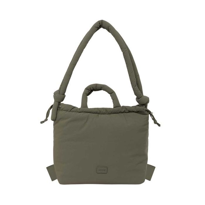 Safta Moos Capsula Mochila para Portatil hasta 14.1" - Cierre de Iman - Bolsillo Interior - Cierre con Cordones - Bolsillo Exterior - Asas Acolchadas - 18.80L - 400x170x310mm - Color Verde