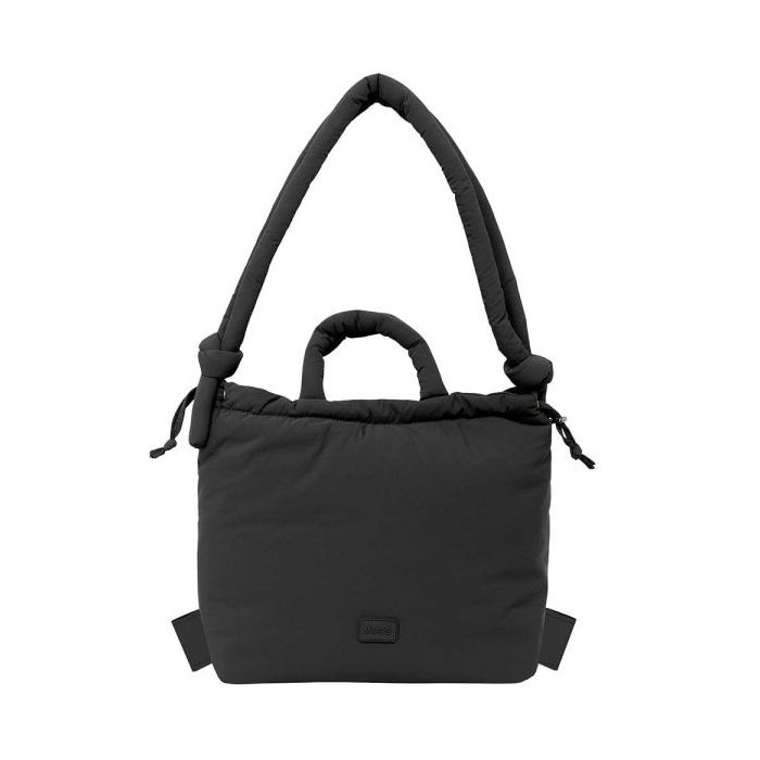 Safta Moos Capsula Mochila para Portatil hasta 14.1" - Cierre de Iman - Bolsillo Interior - Cierre con Cordones - Bolsillo Exterior - Asas Acolchadas - 18.80L - 400x170x310mm - Color Negro