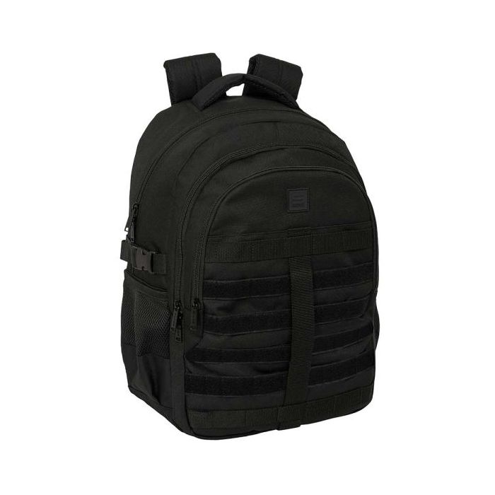 Safta Mochila para Portatil hasta 15.6" - Cremalleras Bidireccionales - Bolsillo Frontal - Antirrobo - Hombreras Ergonomicas - Cintas Ajustables - 23.46L - 340x150x460mm - Color Negro