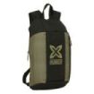 Safta Munich West Mini Mochila - Hombreras Ergonomicas - Espalda Acolchada - Bolsillo Frontal - Asa Superior - Uso Diario - 8.5L - 220x100x390mm - Color Negro y Verde