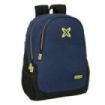 Safta Munich Track Mochila Adaptable a Carro - Portabotellas - Dos Compartimentos Grandes - Tirador Doble - Hombreras Ergonomicas - Asa de Mano - 23L - 320x160x440mm - Color Azul Marino