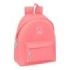 Safta Benetton Basics Mochila - Bolsillo Frontal - Hombreras Acolchadas - Espalda Ergonomica - Doble Tirador en Cremallera - Asa Superior - 20.80L - 330x150x420mm - Color Coral