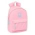 Safta Benetton Basics Mochila para Portatil hasta 14.1" - Bolsillo para Tablet - Bolsillo Trasero - Tirador Doble - Asa Superior - 20L - 310x160x410mm - Color Rosa Pastel