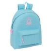 Safta Benetton Basics Celeste Mochila - Bolsillo Frontal - Hombreras Acolchadas - Doble Tirador en Cremallera - Asa Superior - 20.80L - 330x150x420mm - Color Azul Claro