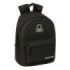 Safta Benetton Basics Mochila para Portatil hasta 14.1" - Interior Acolchado - Bolsillo para Tablet - Tirador Doble - Hombreras Ergonomicas - 20L - 310x160x410mm - Color Negro
