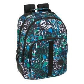 Safta Graffiti Go Mochila con 2 Compartimentos - Antirozaduras - Adaptable a Carro - Bolsillo Frontal - Portabotellas - Tirador Doble - Hombreras Acolchadas - 20L - 320x150x420mm - Color Azul Oscuro