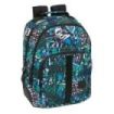 Safta Graffiti Go Mochila con 2 Compartimentos - Antirozaduras - Adaptable a Carro - Bolsillo Frontal - Portabotellas - Tirador Doble - Hombreras Acolchadas - 20L - 320x150x420mm - Color Azul Oscuro