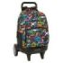 Safta Mochila con Carro - Ruedas Antivibracion Ultrasilenciosas - Bolsillo Frontal - Portabotellas - Tirador Doble - Hombreras Acolchadas - Incluye Tarjeta ID - 33L - 330x220x450mm - Multicolor