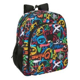Safta Graffiti Colors Mochila - Adaptable a Carro - Bolsillos Laterales - Doble Tirador - Hombreras Acolchadas - Bolsillo Frontal - Asa Superior - 15L - 320x120x380mm - Multicolor