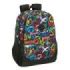 Safta Graffiti Colors Mochila Adaptable a Carro - Portabotellas - Dos Compartimentos Grandes - Tirador Doble - Hombreras Ergonomicas y Acolchadas - Asa de Mano - 23L - 320x160x440mm - Multicolor