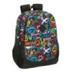 Safta Graffiti Colors Mochila Adaptable a Carro - Portabotellas - Dos Compartimentos Grandes - Tirador Doble - Hombreras Ergonomicas y Acolchadas - Asa de Mano - 23L - 320x160x440mm - Multicolor