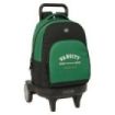 Safta Blackfit8 Varsity Mochila con Carro - Bolsillo Frontal - Ruedas Antivibracion - Hombreras Acolchadas - Portabotellas - Mochila Extraible - 33L - 330x220x450mm - Color Negro y Verde