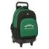 Safta Blackfit8 Varsity Mochila con Carro - 33L - Bolsillo Frontal - Portabotellas - Tirador Doble - Asa Acolchada - Tarjeta ID - Base Reforzada - Mochila Extraible - 330x220x450mm - Color Negro y Verde