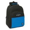 Safta Blackfit8 Underground Mochila Adaptable a Carro - Tirador Doble - Bolsillo Frontal - Hombreras Acolchadas - Asa Forrada - 20.10L - 320x150x420mm - Color Negro y Azul