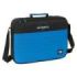 Safta Blackfit8 Underground Maletin con Cremallera - Bandolera Ajustable - Asa Forrada - Doble Tirador - Fondo Semirigido - 6L - 380x60x280mm - Color Negro y Azul