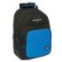 Safta Blackfit8 Underground Mochila con 2 Compartimentos - Cantoneras Antirozaduras - Adaptable a Carro - Portabotellas - Hombreras Ergonomicas - 20L - 320x150x420mm - Color Negro y Azul