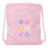 Safta Bouquet Saco Plano - Bolsillo Interior con Cremallera - Cierre con Cordones - 5L - 350x10x400mm - Color Rosa Pastel