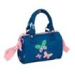 Safta Blackfit8 Mariposas Bolso - Cremallera - Interior Forrado - Asas de Mano y Bandolera - 1.20L - Detalles de Mariposas - 160x75x100mm - Color Azul Marino