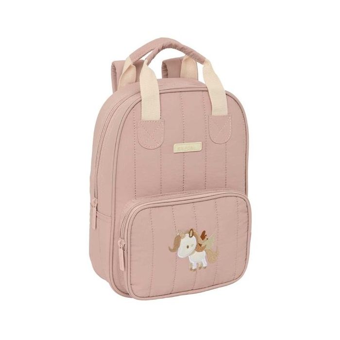 Safta Unicornio Mochila Infantil - Bolsillo Frontal - Tarjeta ID - Hombreras Acolchadas - Asa Forrada - 4.5L - 200x80x280mm - Color Rosa