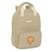 Safta Leon Mochila Infantil - Bolsillo Frontal - Tarjeta ID - Hombreras Acolchadas - Asa Forrada - 4.5L - 200x80x280mm - Color Arena
