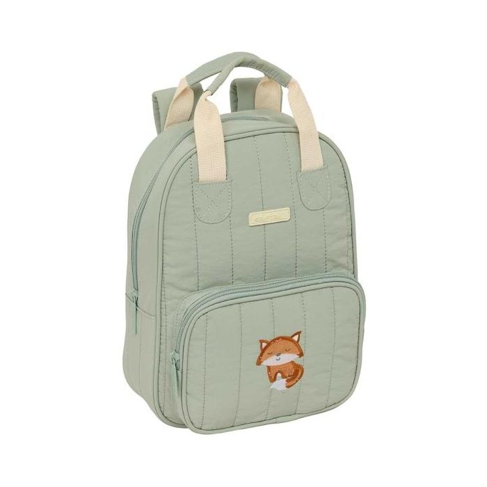 Safta Zorrito Mochila Infantil - Bolsillo Frontal - Tarjeta ID - Hombreras Acolchadas - Asa Forrada - 4.5L - 200x80x280mm - Color Verde