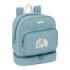 Safta Elefante Mochila Guarderia - Isotermica - Asas de Mano - Adapatable a Carro - Tarjeta de Identificacion - 7.25L - 220x100x270mm - Color Azul