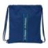 Safta Kappa Marino Saco Plano - Bolsillo con Cremallera - Cierre con Cordones - 5L - Ligero y Portatil - 350x10x400mm - Color Azul Marino
