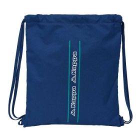 Safta Kappa Marino Saco Plano - Bolsillo con Cremallera - Cierre con Cordones - 5L - Ligero y Portatil - 350x10x400mm - Color Azul Marino