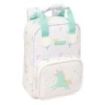 Safta Unicornio Mochila Infantil - Bolsillo Frontal - Tarjeta ID - Hombreras Acolchadas - Asa Forrada - 4.5L - 200x80x280mm - Color Blanco