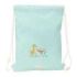 Safta Pandi Saco Plano - Bolsillo con Cremallera - Cierre con Cordones - 3L - 260x10x340mm - Color Menta