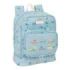 Safta Gruas Mochila Guarderia - Isotermica - Tarjeta ID - Compartimento Termo - Asa Superior Comoda - Adaptable a Carrito - 7.25L - 220x100x270mm - Color Azul Claro