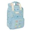 Safta Gruas Mochila Infantil - Bolsillo Frontal - Tarjeta ID - Hombreras Acolchadas - Asa Forrada - 4.50L - 200x80x280mm - Color Azul Claro