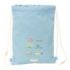 Safta Gruas Saco Plano - Bolsillo con Cremallera - Cierre con Cordones - 3L - Seguridad Garantizada - 260x10x340mm - Color Azul Claro