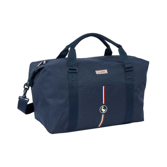Safta el Ganso Eclipse Bolsa de Deporte - Bandolera Ajustable - Bolsillo Frontal - Interior Forrado - Cremalleras Bidireccionales - Bolsillos Internos - 43.35L - 500x220x290mm - Color Azul Marino