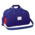 Safta Atletico de Madrid Bolsa de Deporte - Bolsillo Frontal - Bandolera Ajustable - Asa Forrada - Tirador Doble - Base con Tacos - Fondo Extraible - Compacta y Ligera - 400x230x240mm - Color Azul Marino