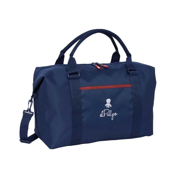 Safta el Pulpo Bolsa de Deporte - Bandolera Ajustable - Cierre de Iman - Interior Forrado - Cremalleras Bidireccionales - Asa Forrada - 43.35L - 500x220x290mm - Color Azul Marino