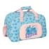Safta Stitch Ohana Bolsa de Deporte - Bolsillo Frontal - Bandolera Ajustable - Asa Forrada - Doble Cremallera - Tacos en Base - Fondo Extraible - 22L - 400x230x240mm - Color Azul Claro