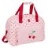 Safta Glowlab Frutitas Bolsa de Deporte - Bolsillo Frontal - Bandolera Ajustable - Doble Cremallera - Base con Tacos - Fondo Extraible - Material Reciclado - 33L - 480x210x330mm - Color Rosa