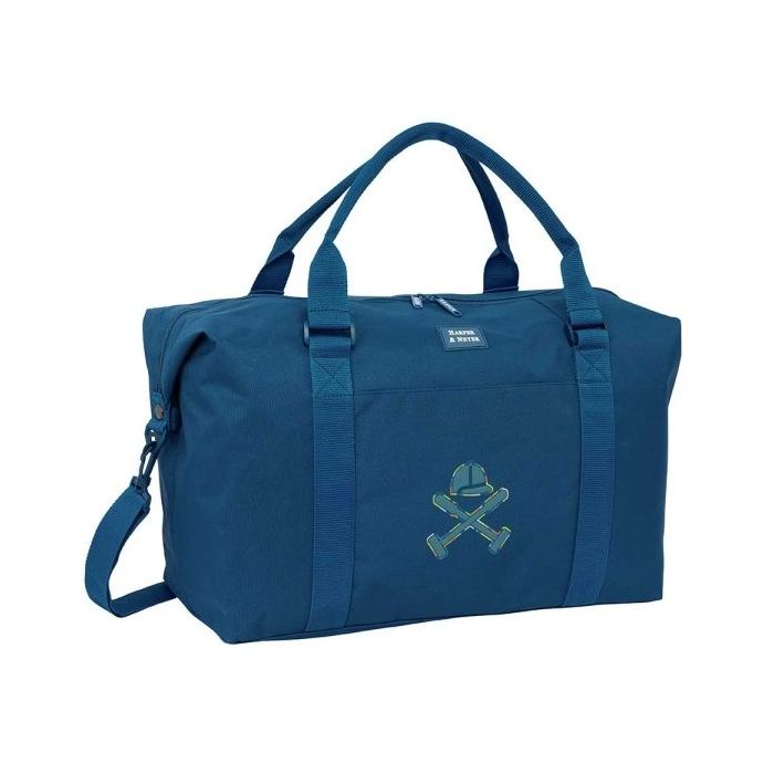 Safta Harper and Neyer Bolsa de Deporte - Bandolera Ajustable - Cierre de Iman - Interior Forrado - Cremalleras Bidireccionales - Asa Forrada - 43.35L - 500x220x290mm - Color Azul Marino