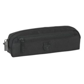 Safta F.C.Barcelona Premium Portatodo - Cremallera - Bolsillo Frontal - 0.5L - 210x40x60mm - Color Negro