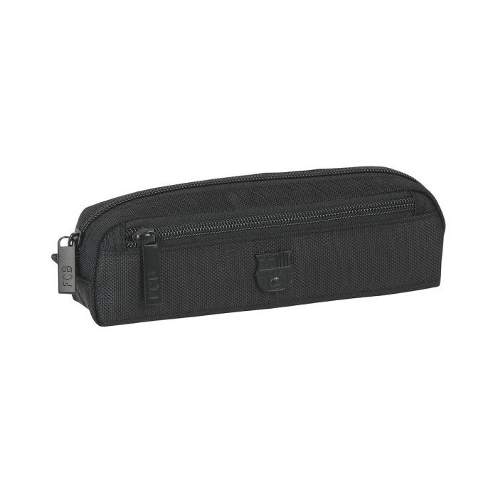 Safta F.C.Barcelona Premium Portatodo - Cremallera - Bolsillo Frontal - 0.5L - 210x40x60mm - Color Negro