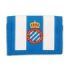 Safta RCD Espanyol Billetera - Cierre con Velcro - Multiples Compartimentos - Bolsillo para Monedas - 125x95mm - Color Azul y Blanco