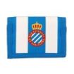 Safta RCD Espanyol Billetera - Cierre con Velcro - Multiples Compartimentos - Bolsillo para Monedas - 125x95mm - Color Azul y Blanco