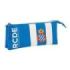 Safta RCD Espanyol Portatodo - 3 Compartimentos con Cremalleras - Bolsillo Interior - 0.6L - 220x30x120mm - Color Azul y Blanco