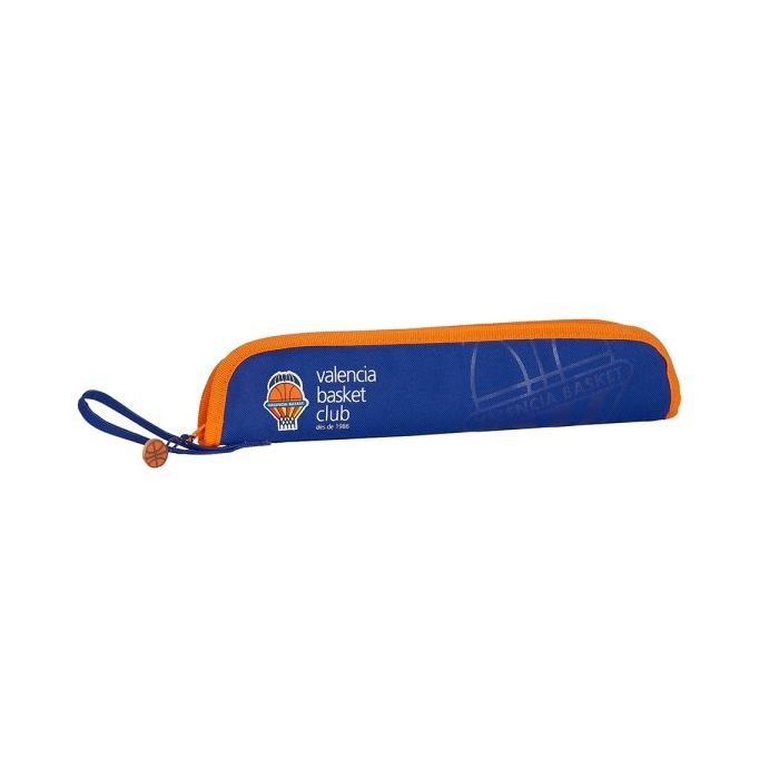 Safta Valencia Basket Portaflautas - Interior Acolchado - Alojamiento para Varilla - Asa Lateral - Borde Reforzado - 0.6L - 370x20x80mm - Color Azul Oscuro
