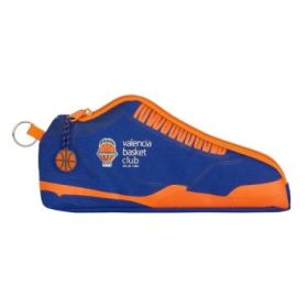 Safta Valencia Basket Portatodo - Cremallera - Anilla Metalica - 0.5L - 240x20x100mm - Color Azul Oscuro