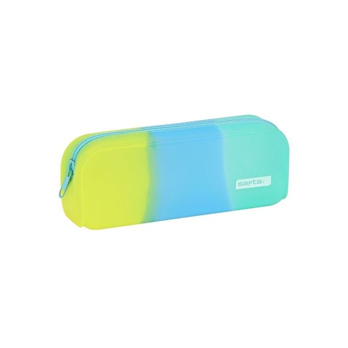 Safta Portatodo - Cremallera - Silicona - Facil de Limpiar - 0.6L - 185x55x75mm - Multicolor